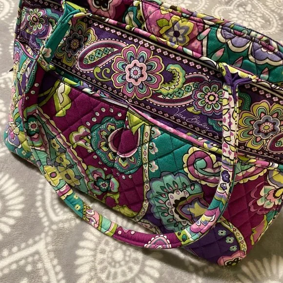 Vera Bradley Heather Pattern 2 bags!  Bowler bag (EUC) and Glenna - Picture 6 of 16